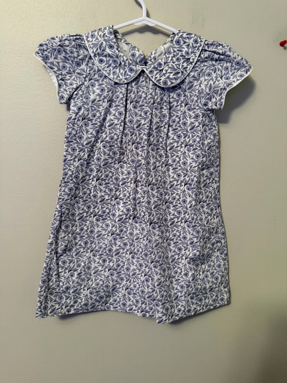 Lila & Hayes Blue Floral Peter Pan Collar Dress